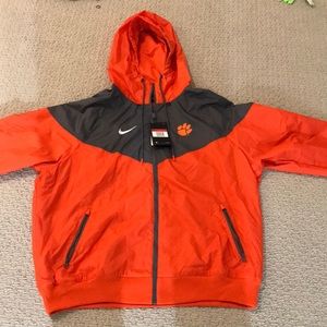 Nike Clemson Tigers zip jacket, orange and grey, Men’s Large (L), NWT